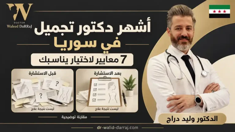 أشهر دكتور تجميل في سوريا: 7 معايير لاختيار يناسبك