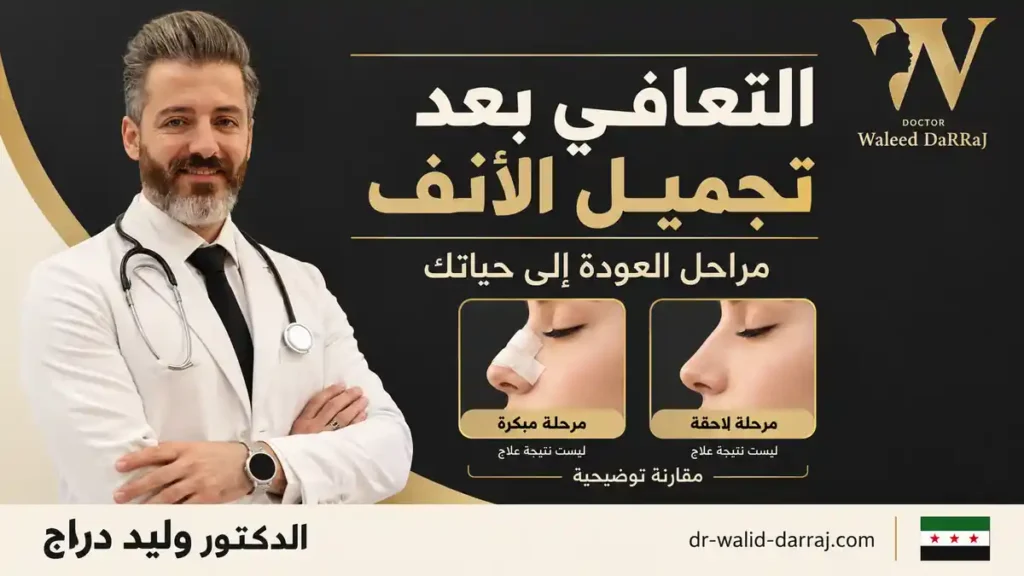 التعافي بعد تجميل الأنف: مراحل العودة إلى حياتك اليومية