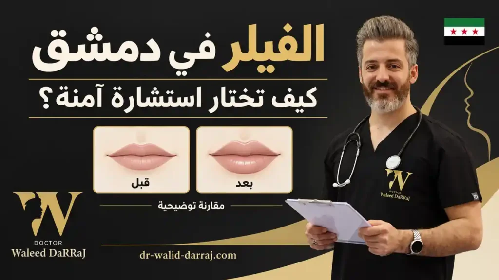 الفيلر في دمشق: كيف تختار استشارة آمنة للوجه والشفاه؟