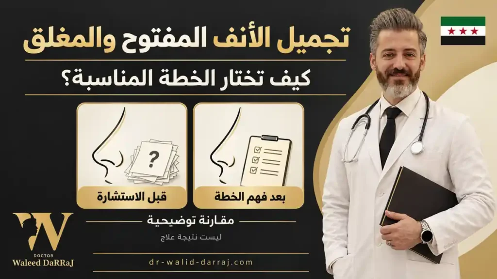 تجميل الأنف المفتوح والمغلق: كيف تختار الخطة المناسبة؟