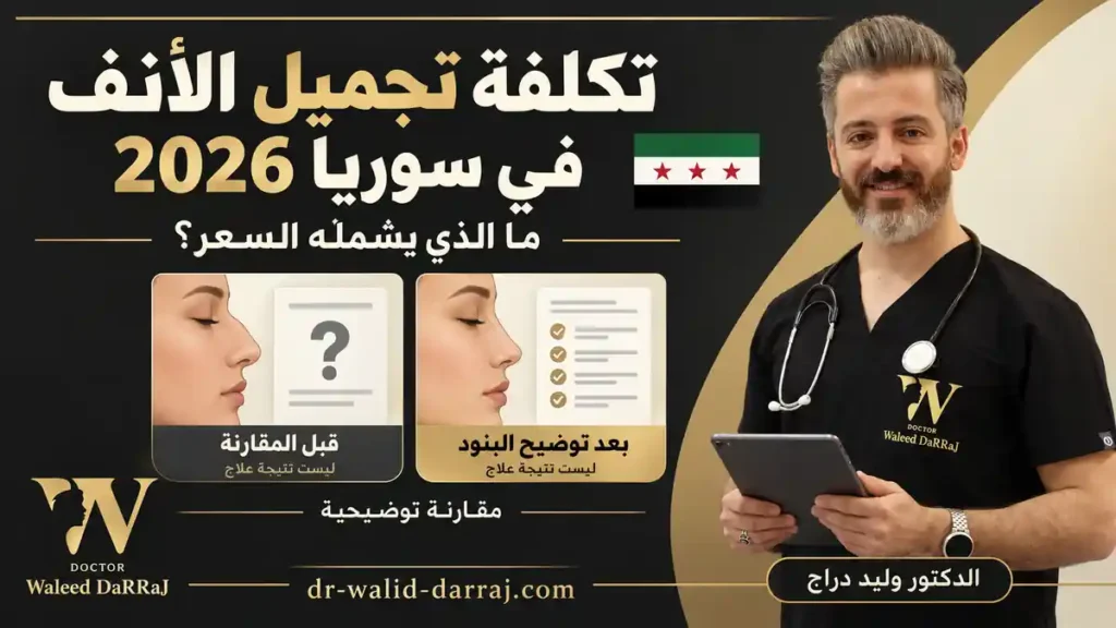 تكلفة تجميل الأنف في سوريا 2026: ما الذي يشمله السعر؟