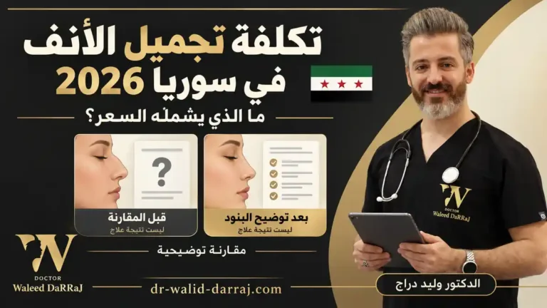 تكلفة تجميل الأنف في سوريا 2026: ما الذي يشمله السعر؟